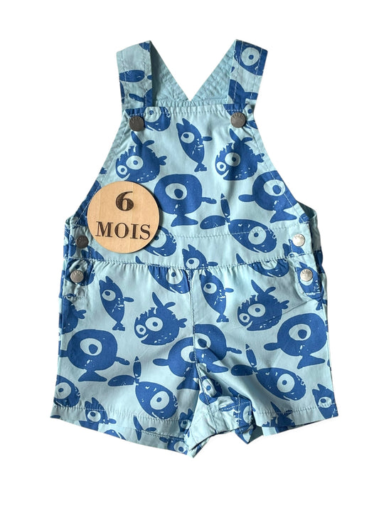 Salopette short, bleue, DPAM