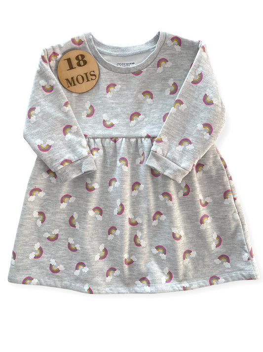 Robe arc-en-ciel, doublé polaire, Primark