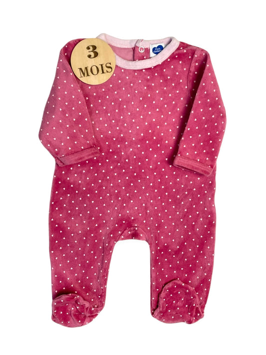 Pyjama velours rose, à pois , Mots d’enfants