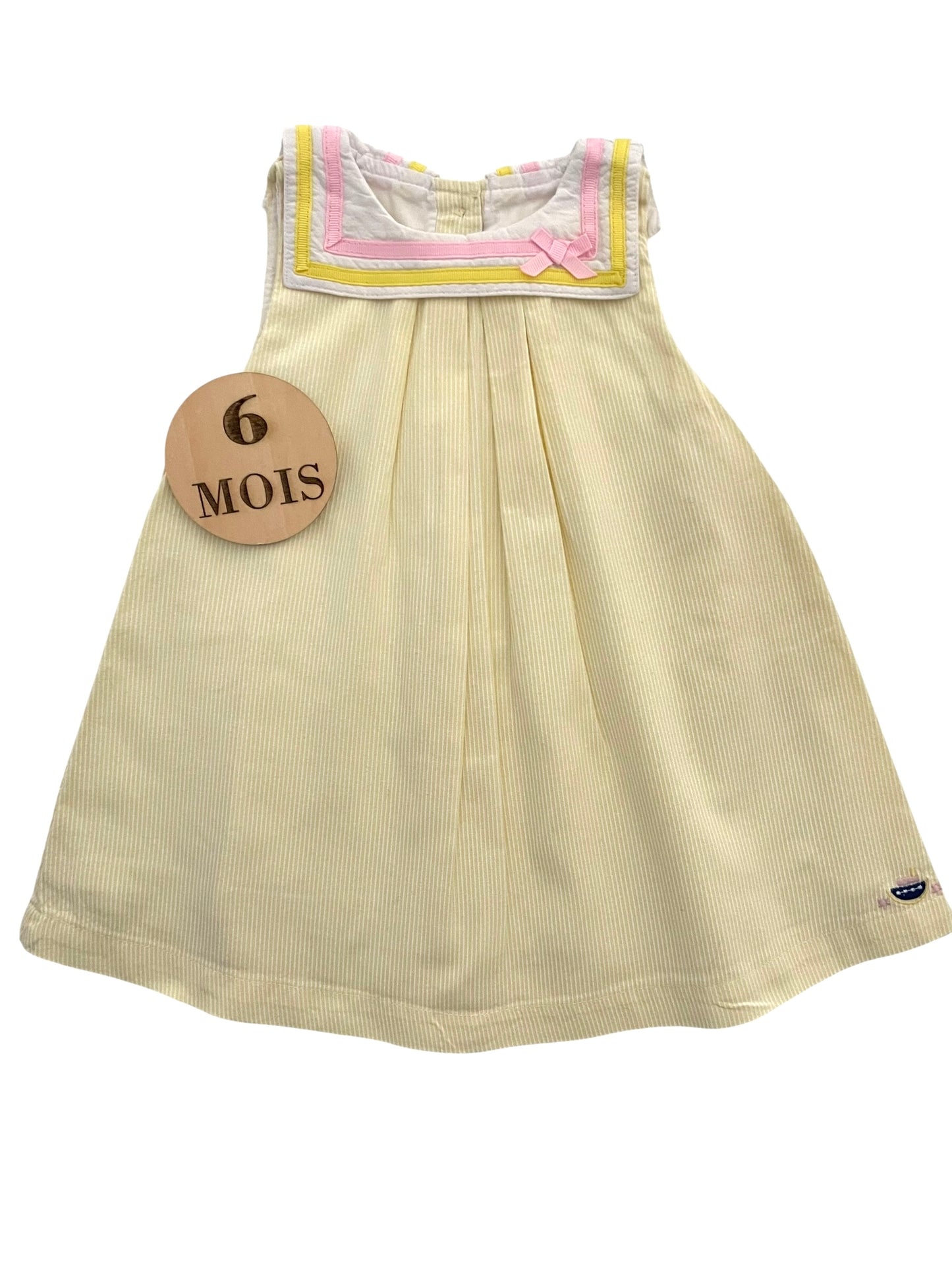 Robe jaune, col bateau, Sergent Major