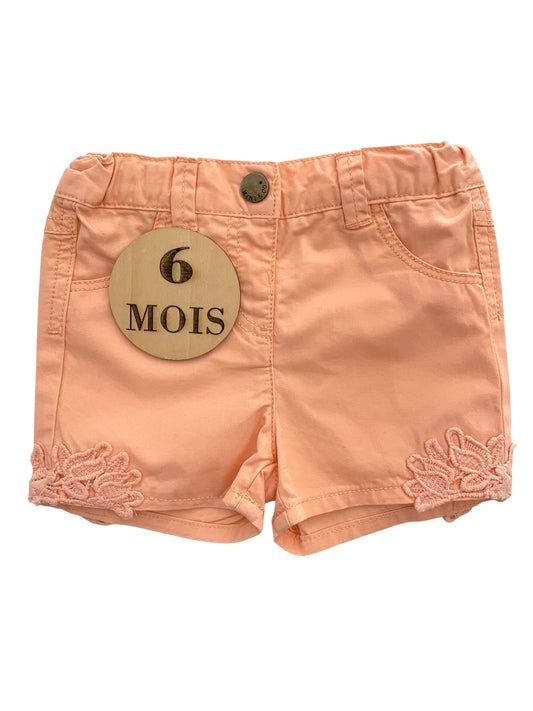 Short en toile, corail, Kiabi