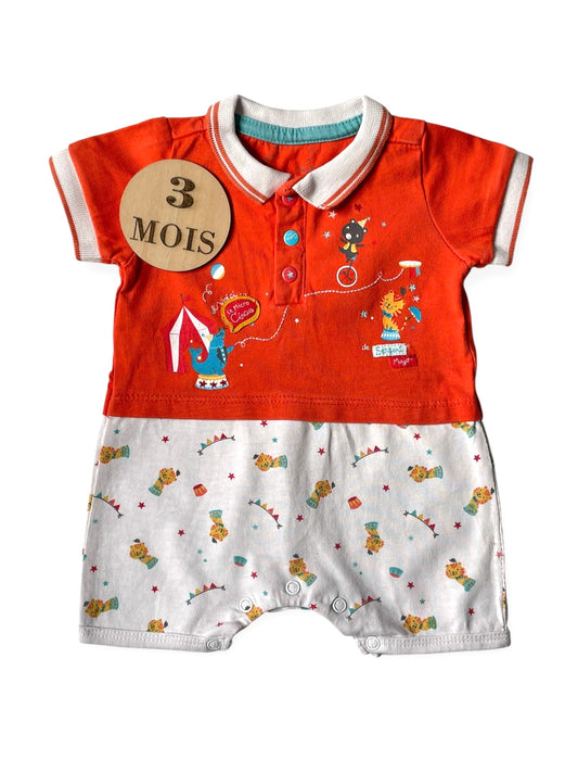 Combishort à col, orange et blanche, Sergent Major