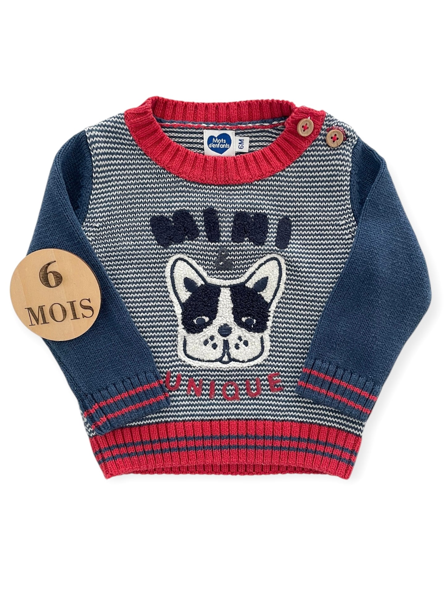Pull bleu et rouge, Mots d’enfants