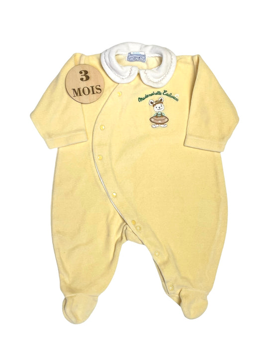 Pyjama velours vintage, jaune