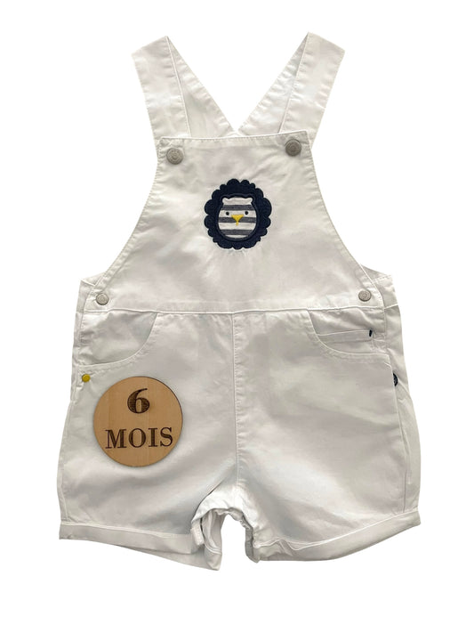 Salopette en toile, blanche, Obaibi
