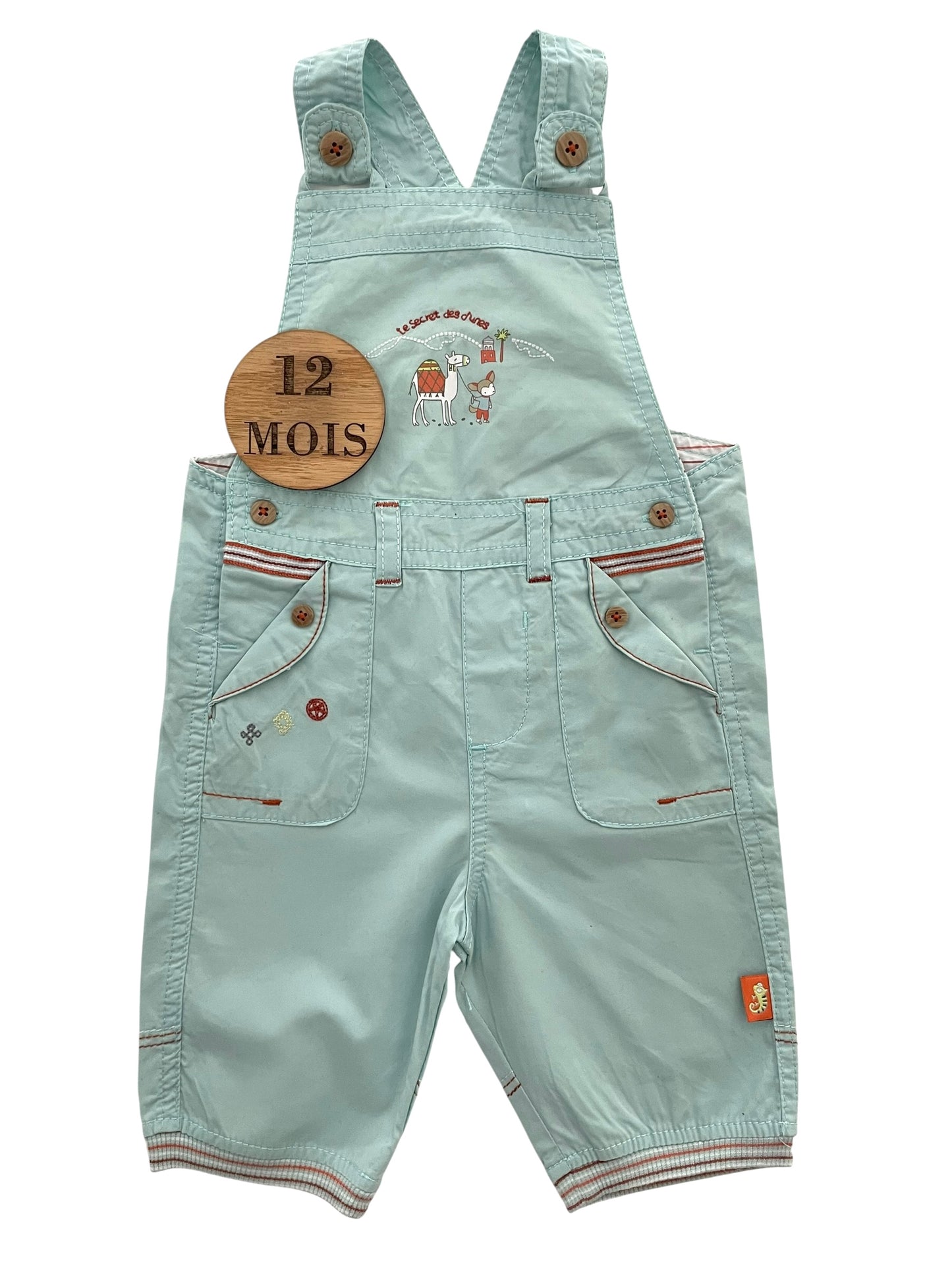 Salopette en toile, bleu-vert, Sergent Major