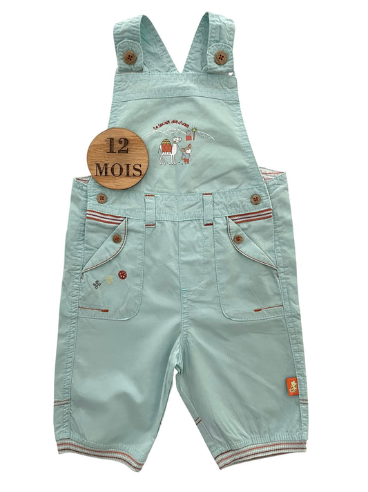Salopette en toile, bleu-vert, Sergent Major