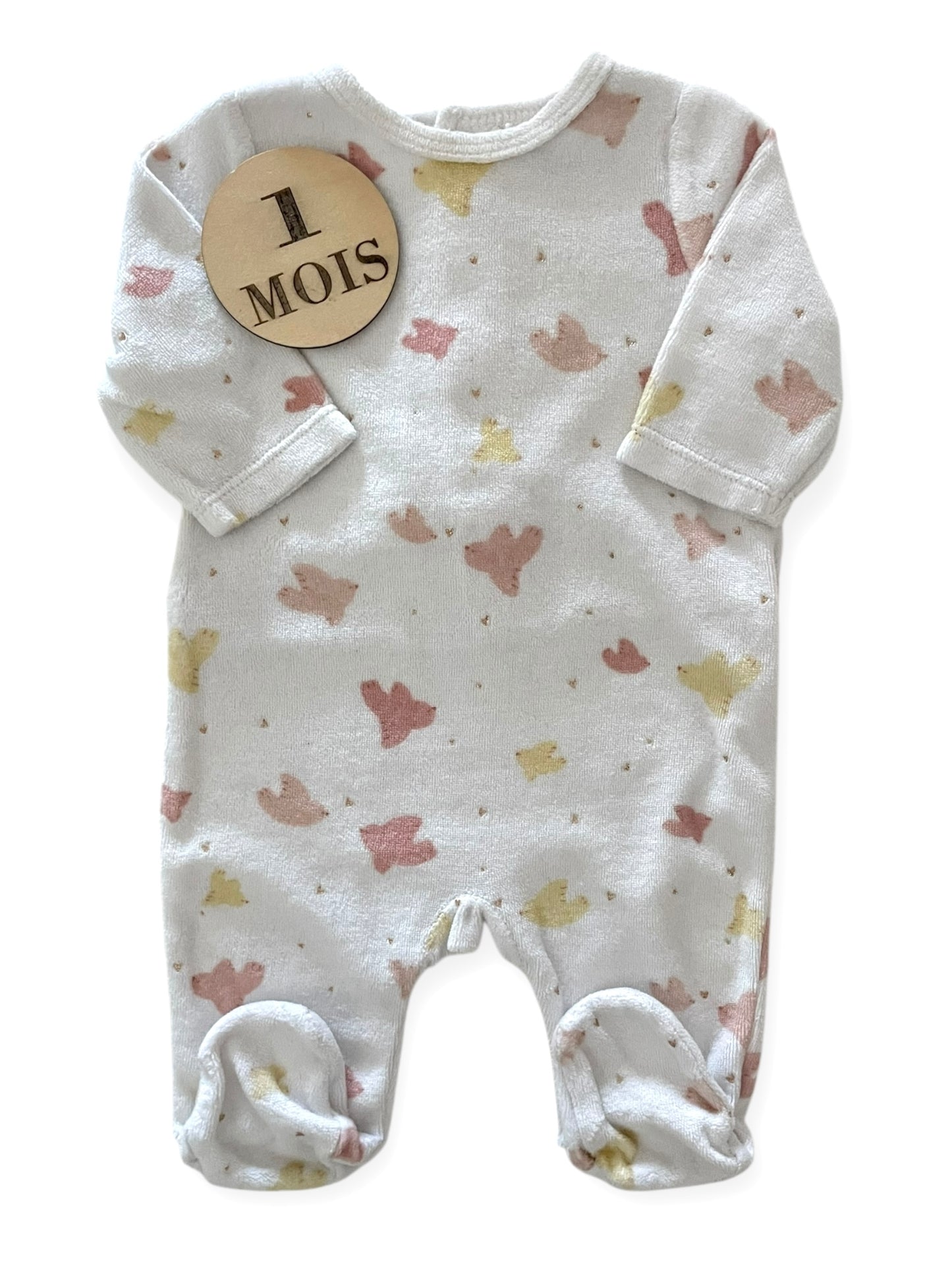 Pyjama velours, oiseaux, Gémo