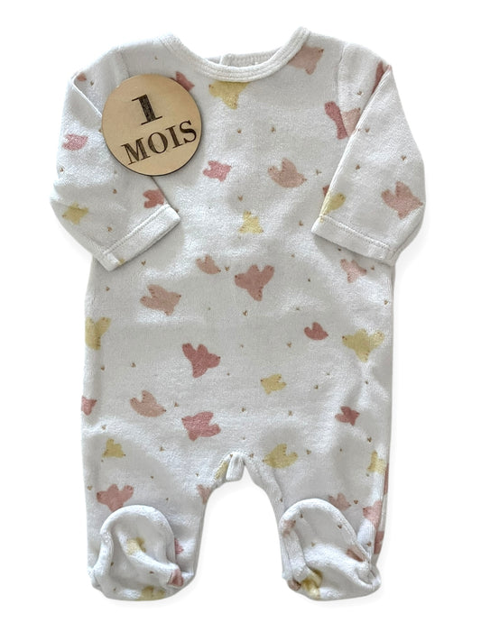 Pyjama velours, oiseaux, Gémo