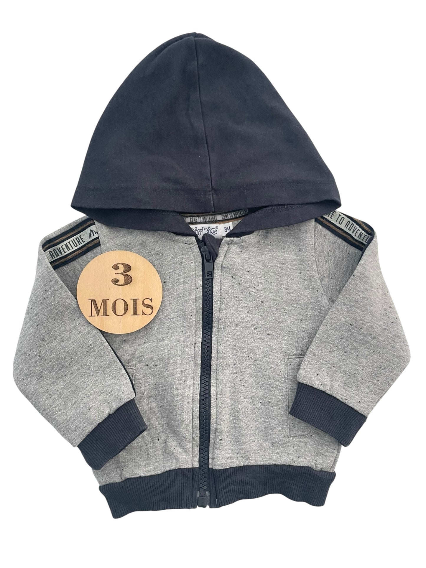Gilet à capuche, gris, Dirkje