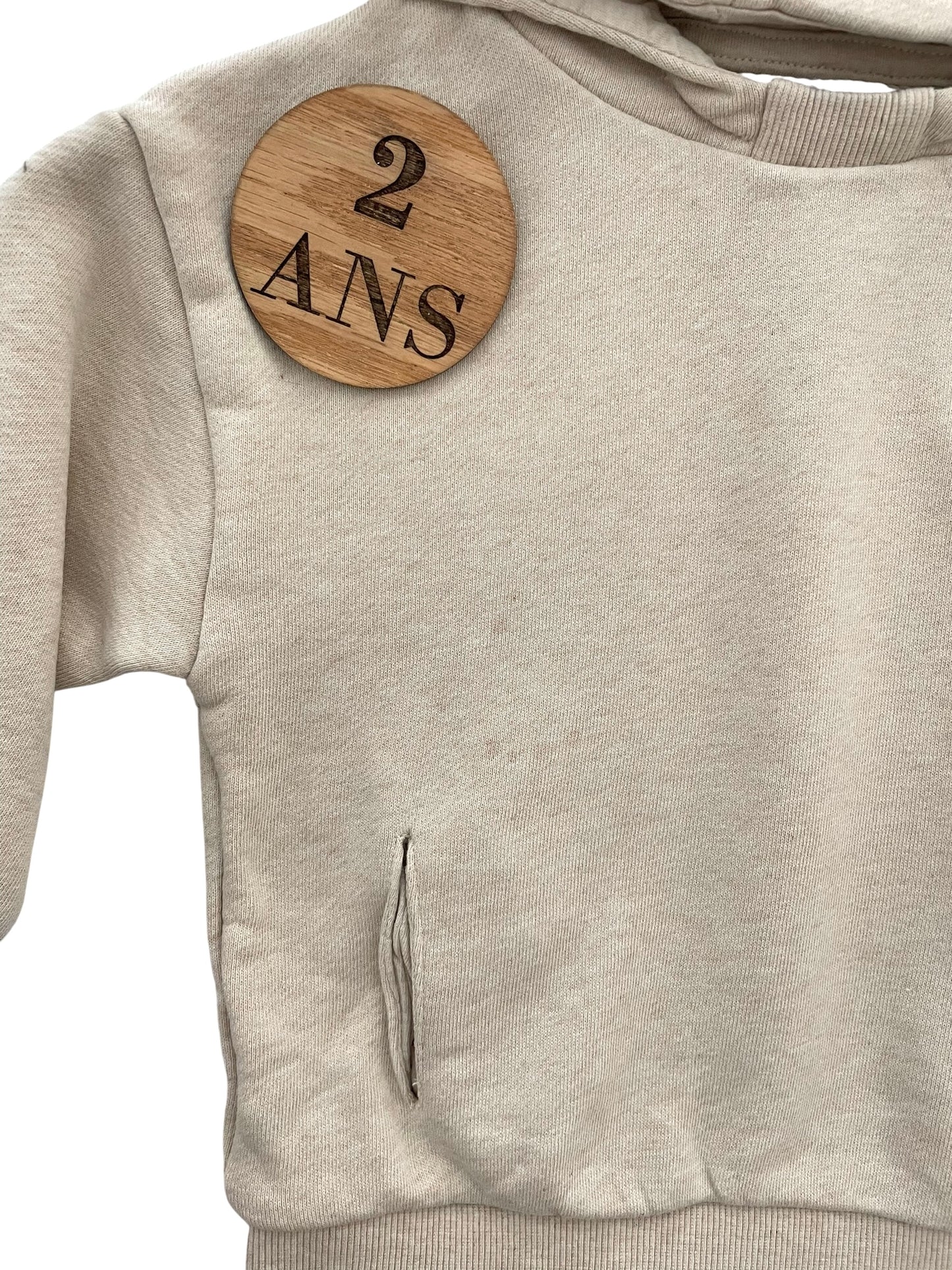 Sweat à capuche, crème, Kiabi