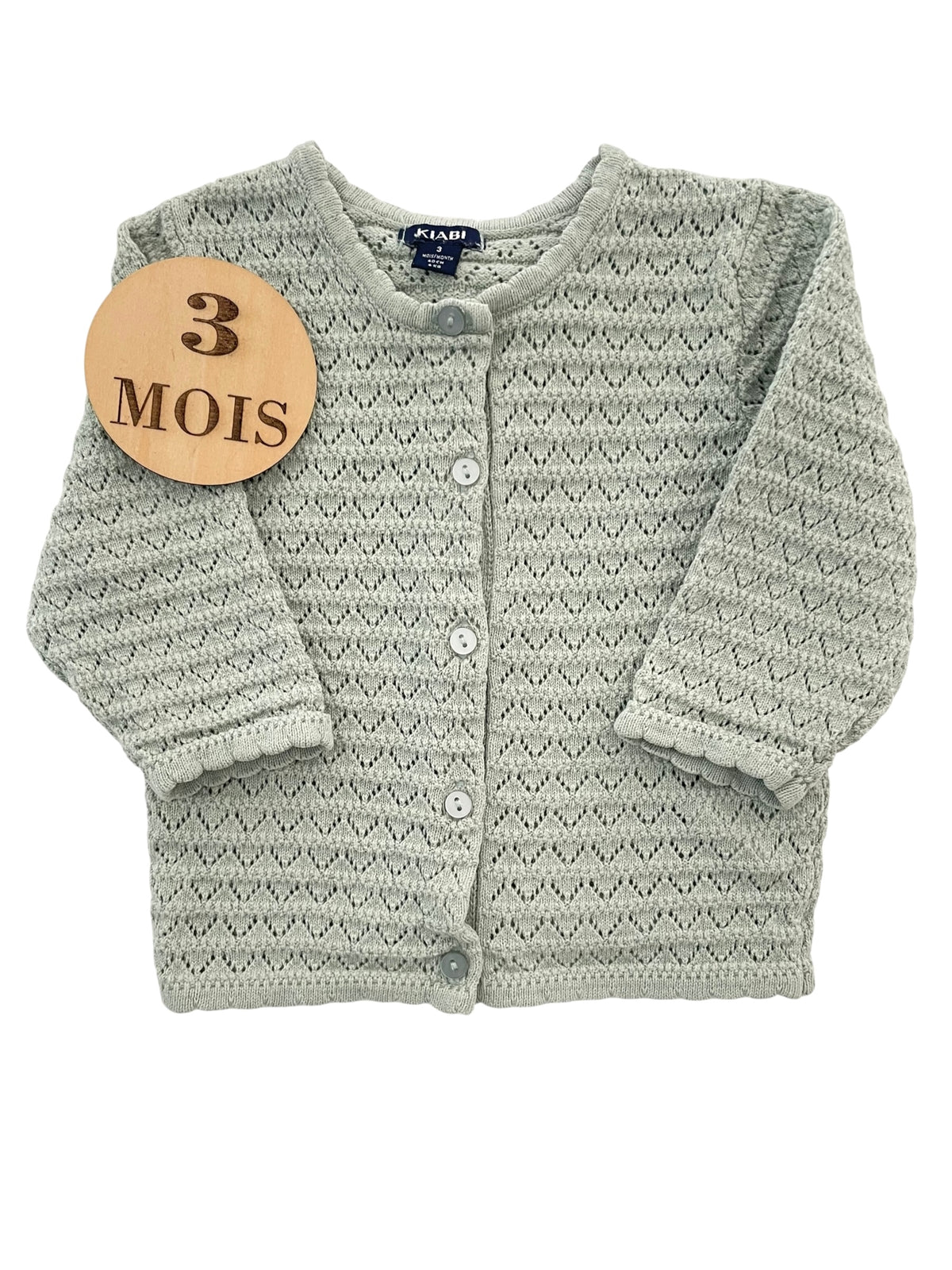 Gilet fin, vert d’eau, Kiabi