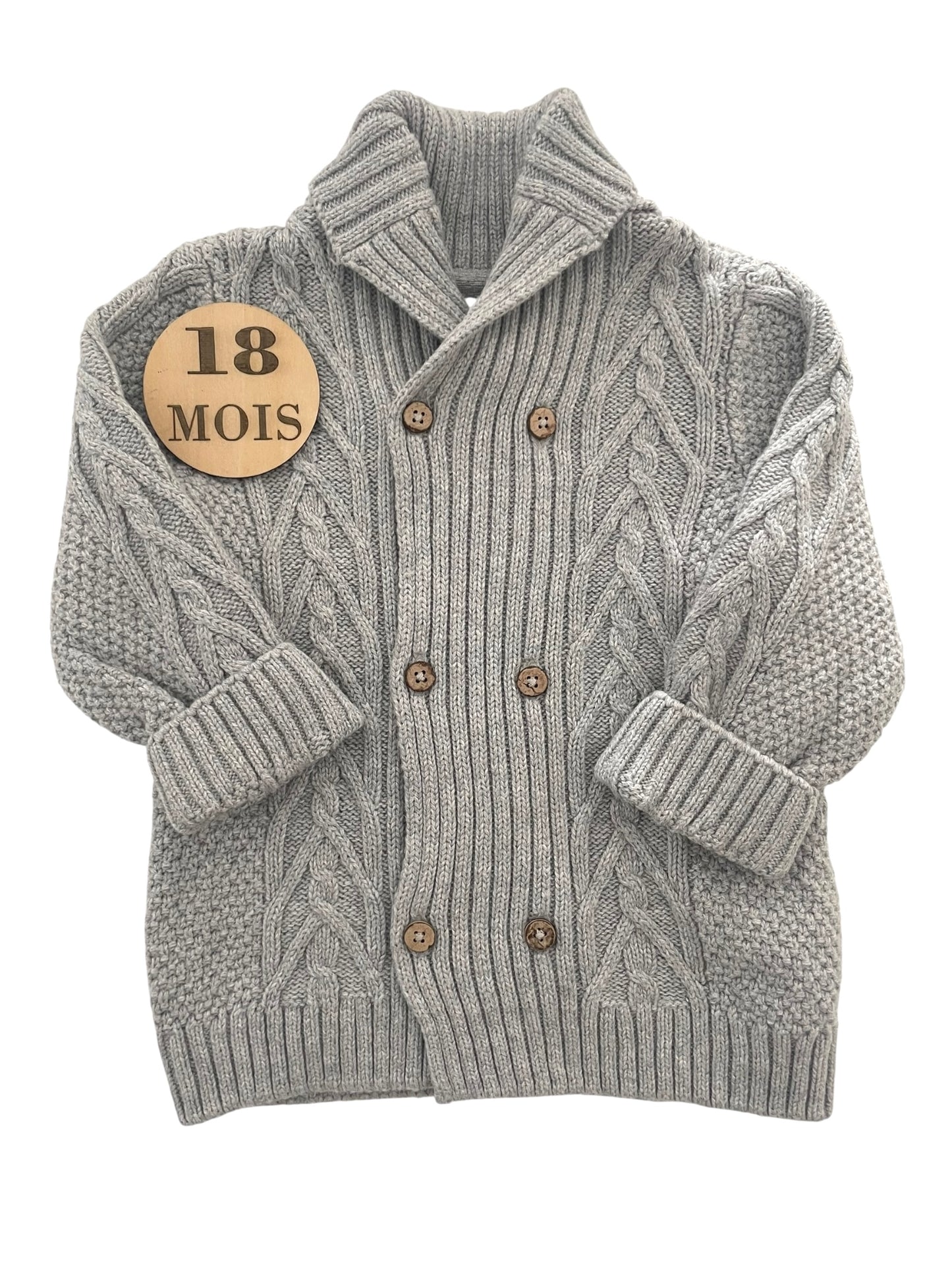 Gilet épais en mailles, gris, Orchestra