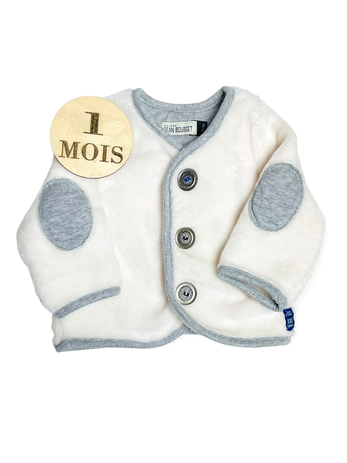 Gilet gris et blanc, Jean Bourget