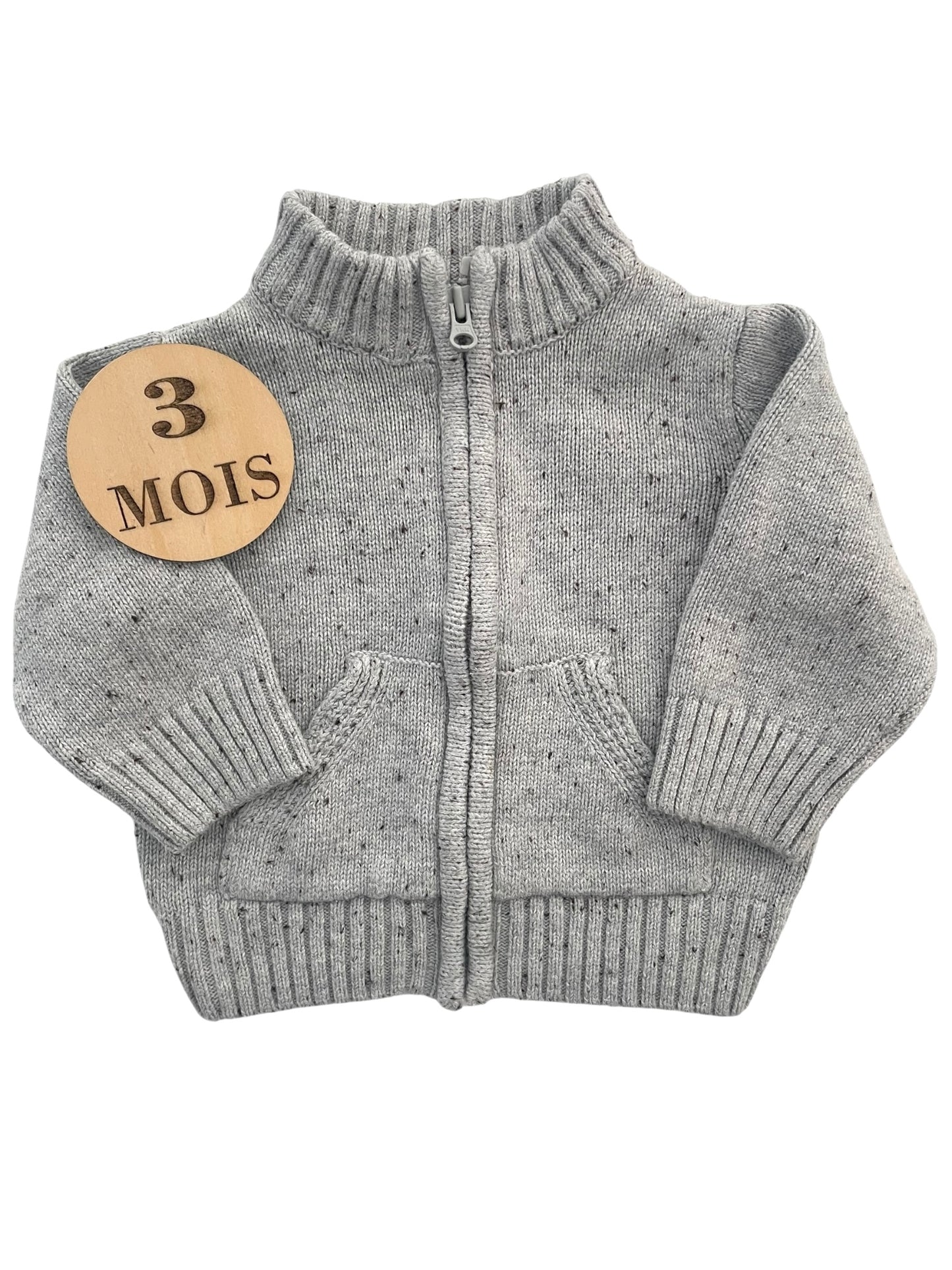 Gilet gris chiné, TEX