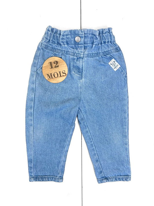 Jean bleu, taille haute, Disney Baby