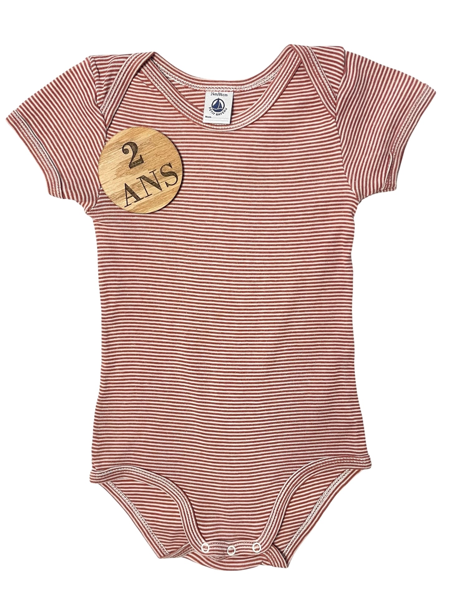 Body rayé rouge, Petit Bateau