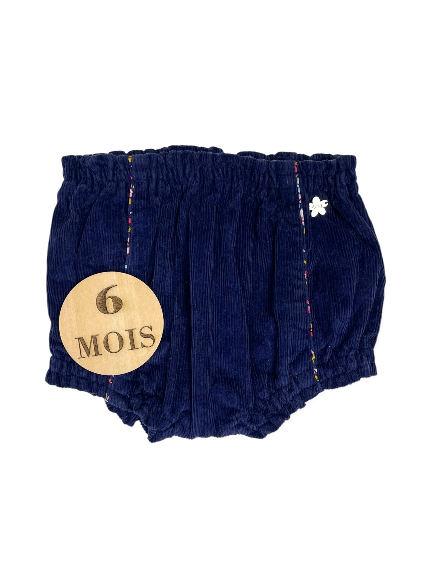 Short / bloomer en velours, bleu-marine , Sergent Major