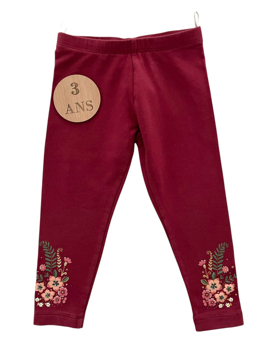Legging épais bordeaux, C&A