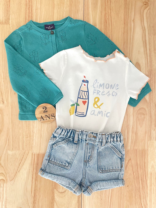 Ensemble 3 pièces, été, Sergent Major/ Bout’chou/ Vertbaudet, 2 ans