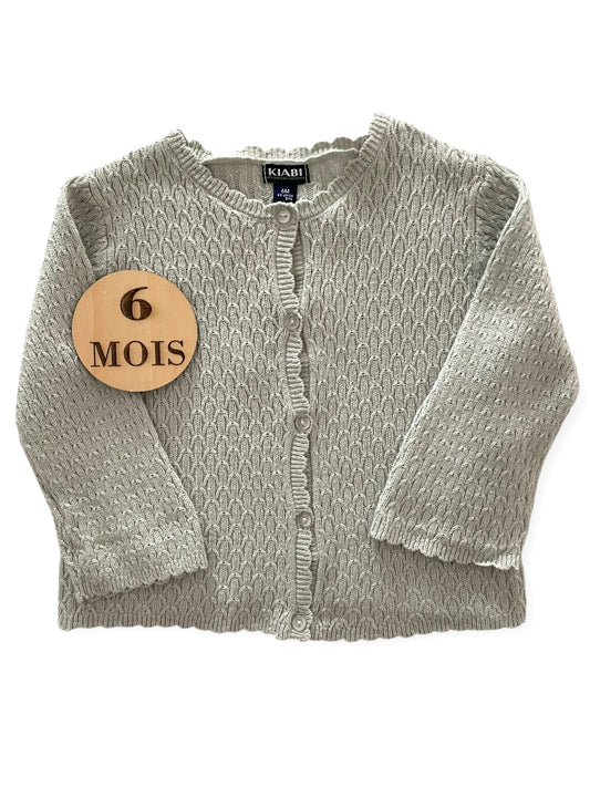 Gilet gris/vert, Kiabi