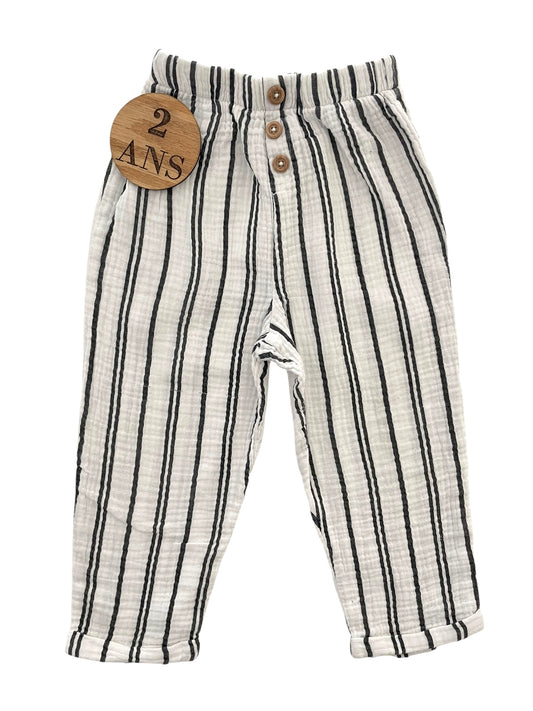 Pantalon rayé, gaze de coton, Primark