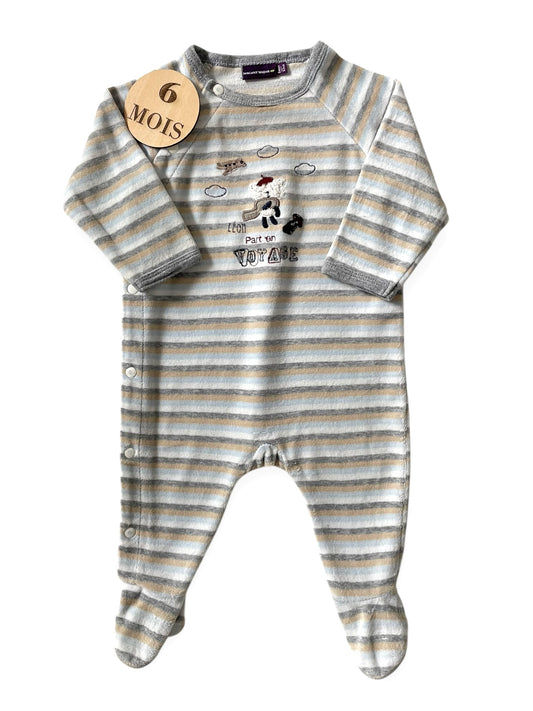 Pyjama velours, rayé, Sergent Major