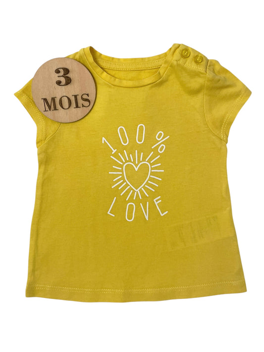 Tee-shirt jaune, Vertbaudet