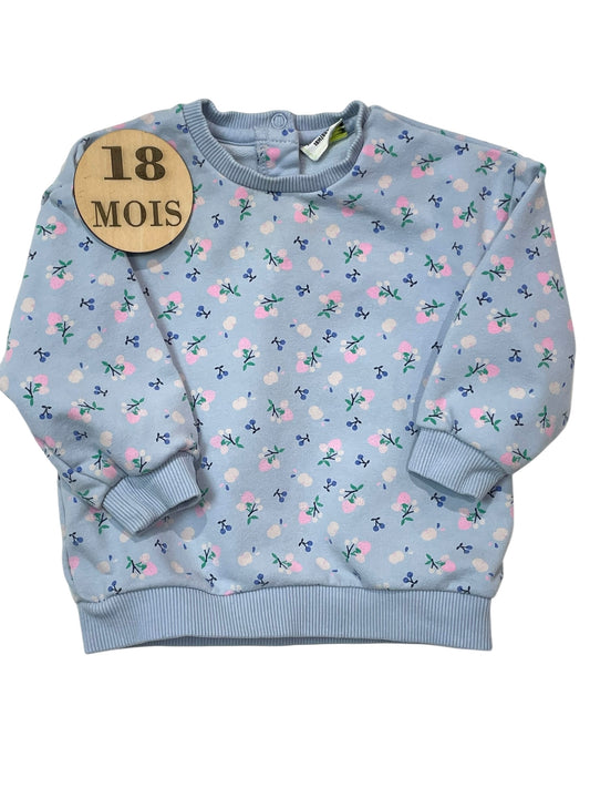 Sweat bleu fleuri, TAO