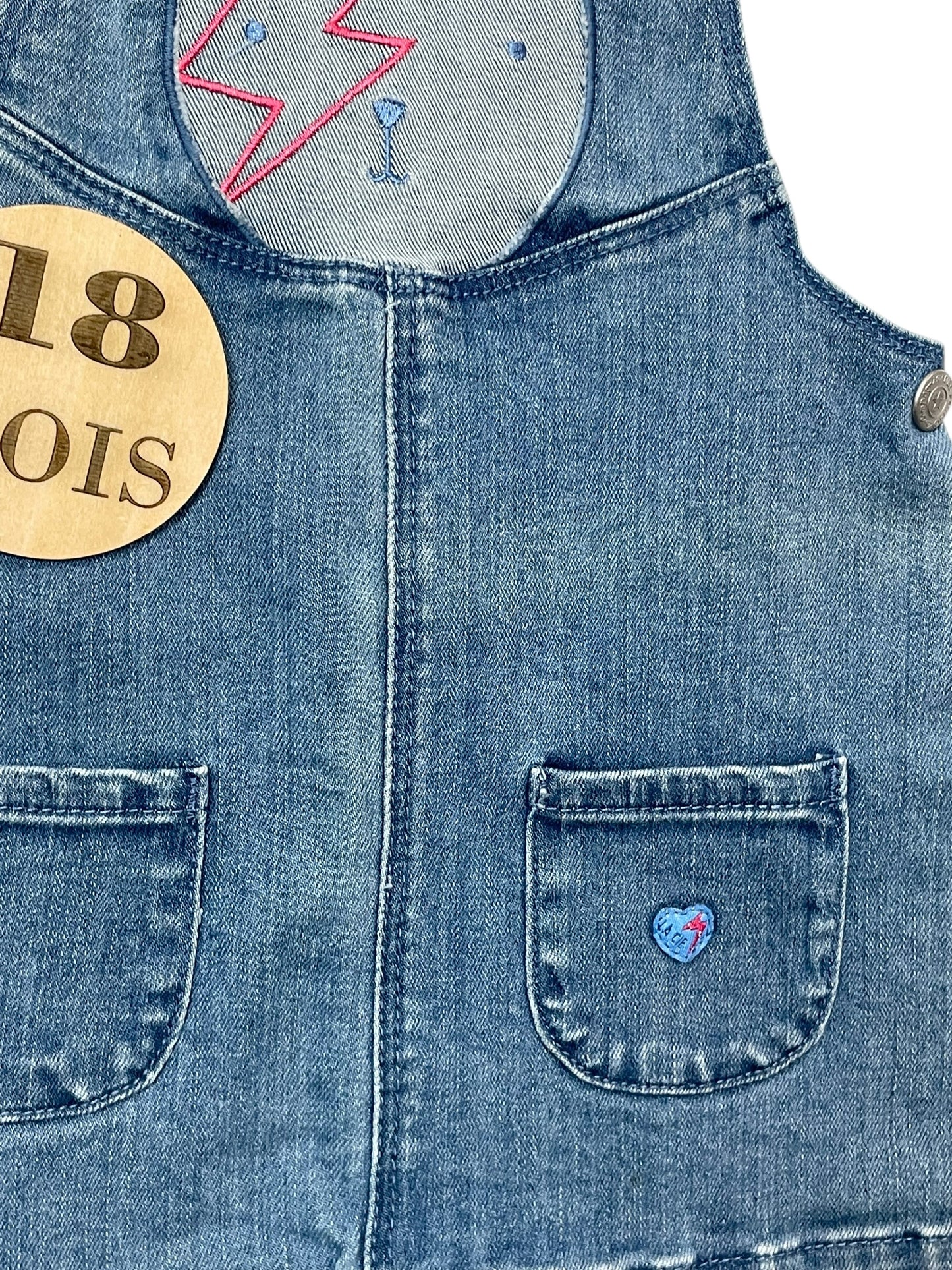 Robe salopette en jean, La compagnie des petits