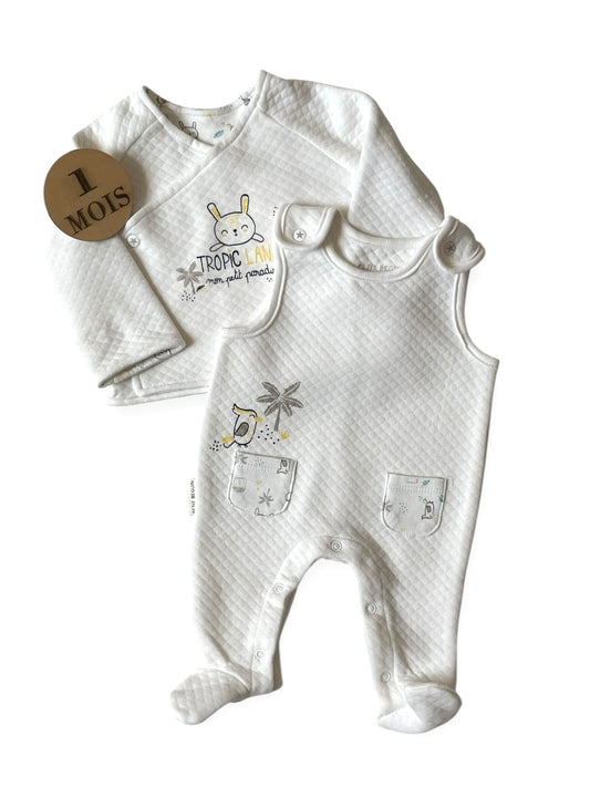 Ensemble matelassé, blanc, Petit Béguin