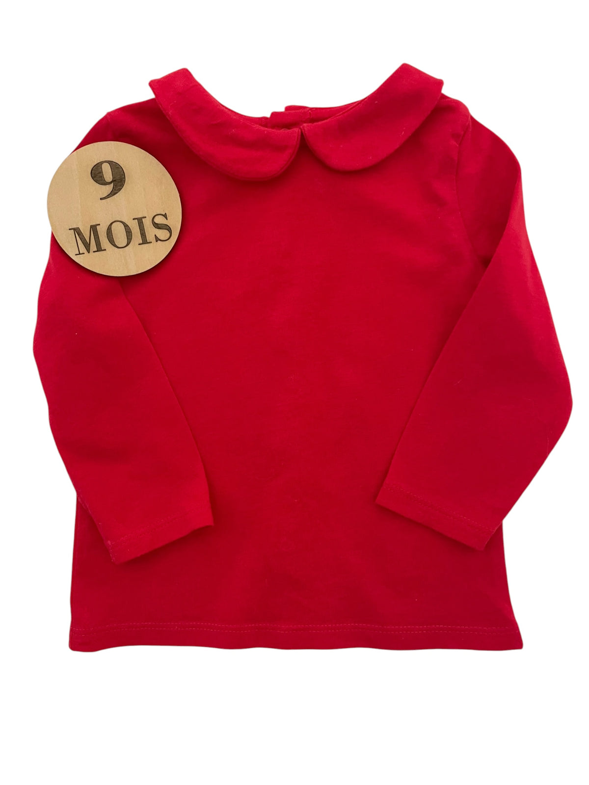 Tee-shirt à col, rouge, Kiabi