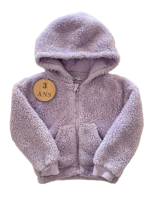 Gilet fausse fourrure, violet, FPC