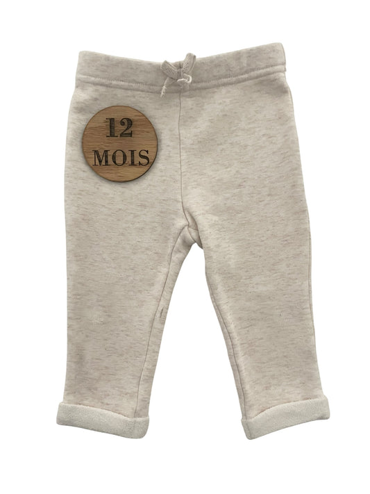 Jogging doublé polaire, gris/ beige, TAO