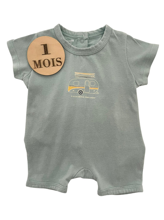 Combishort gris/bleu, Vertbaudet