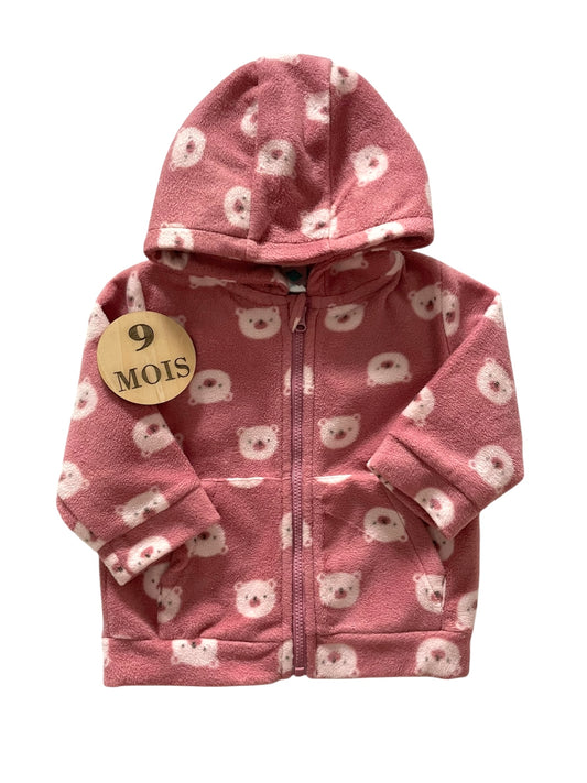 Gilet polaire à capuche, oursons, TEX