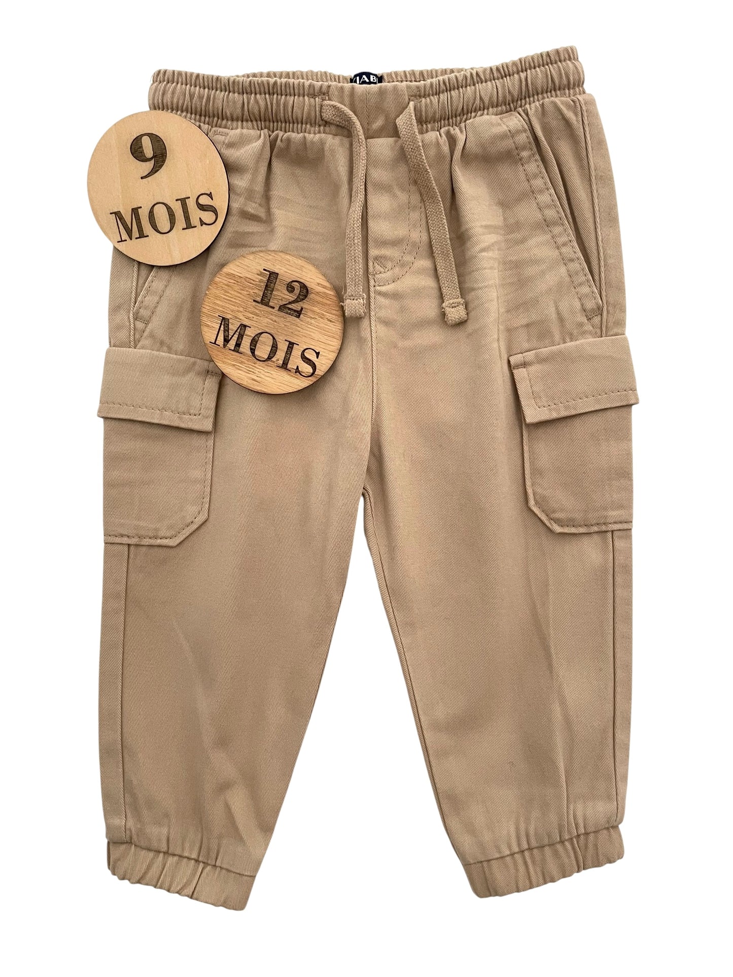 Pantalon cargo, beige, Kiabi