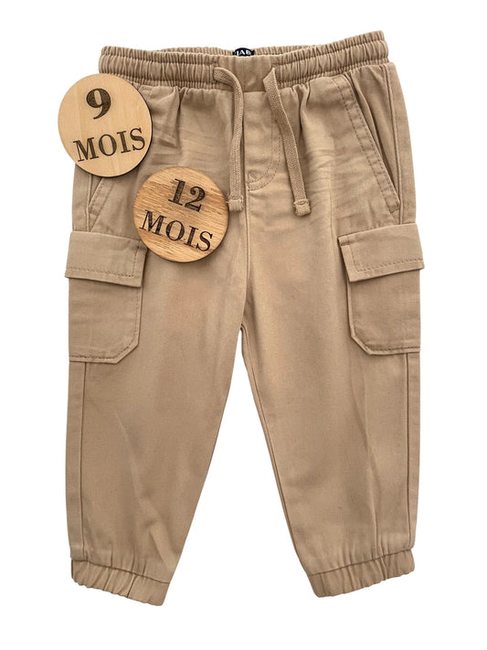 Pantalon cargo, beige, Kiabi