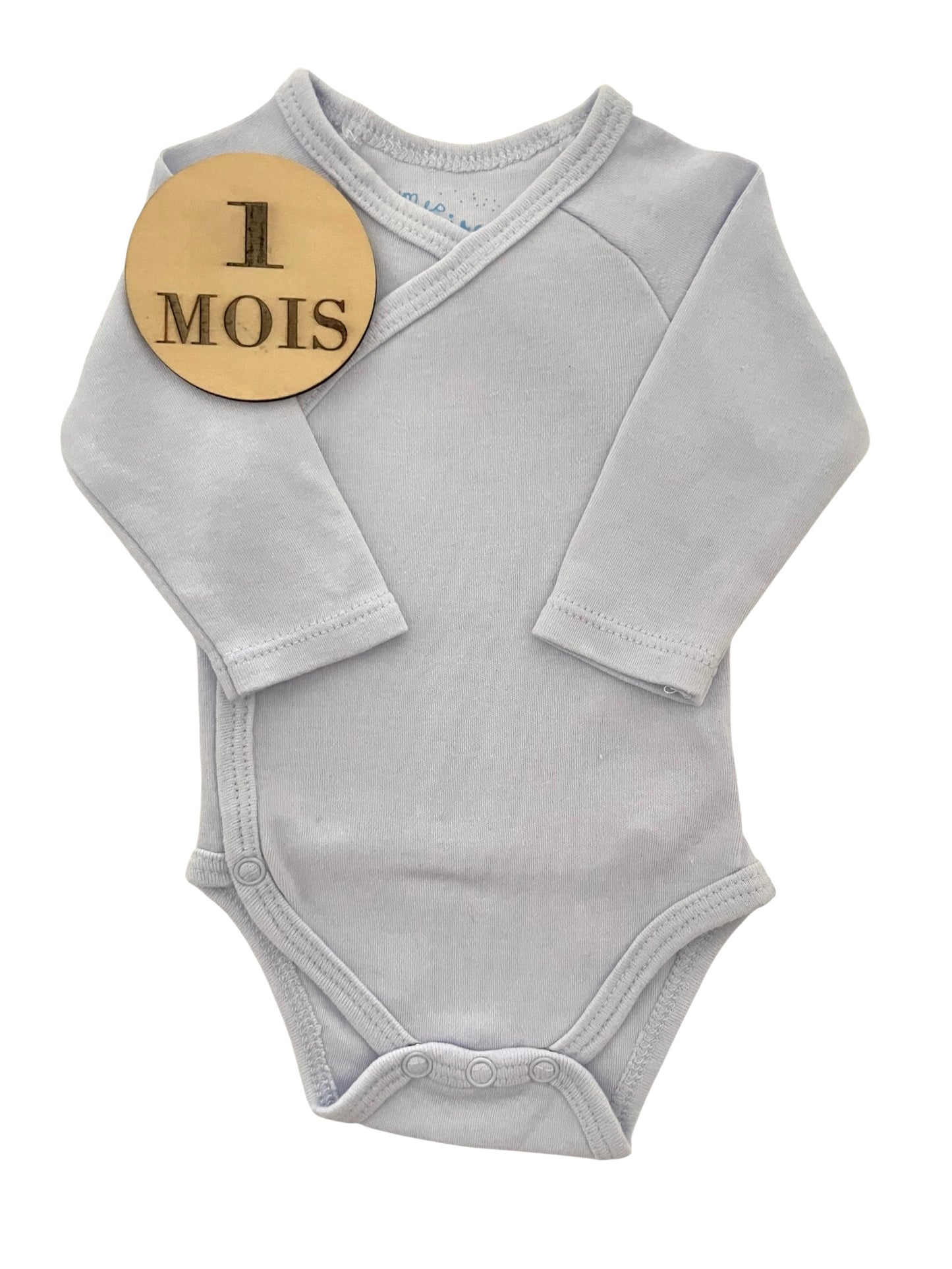Body uni, bleu / lilas, Mes petits cailloux