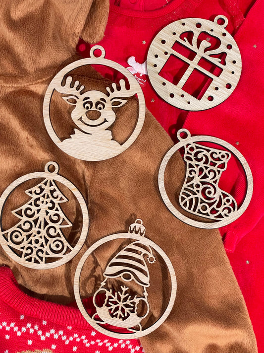 NOËL - Suspensions en bois