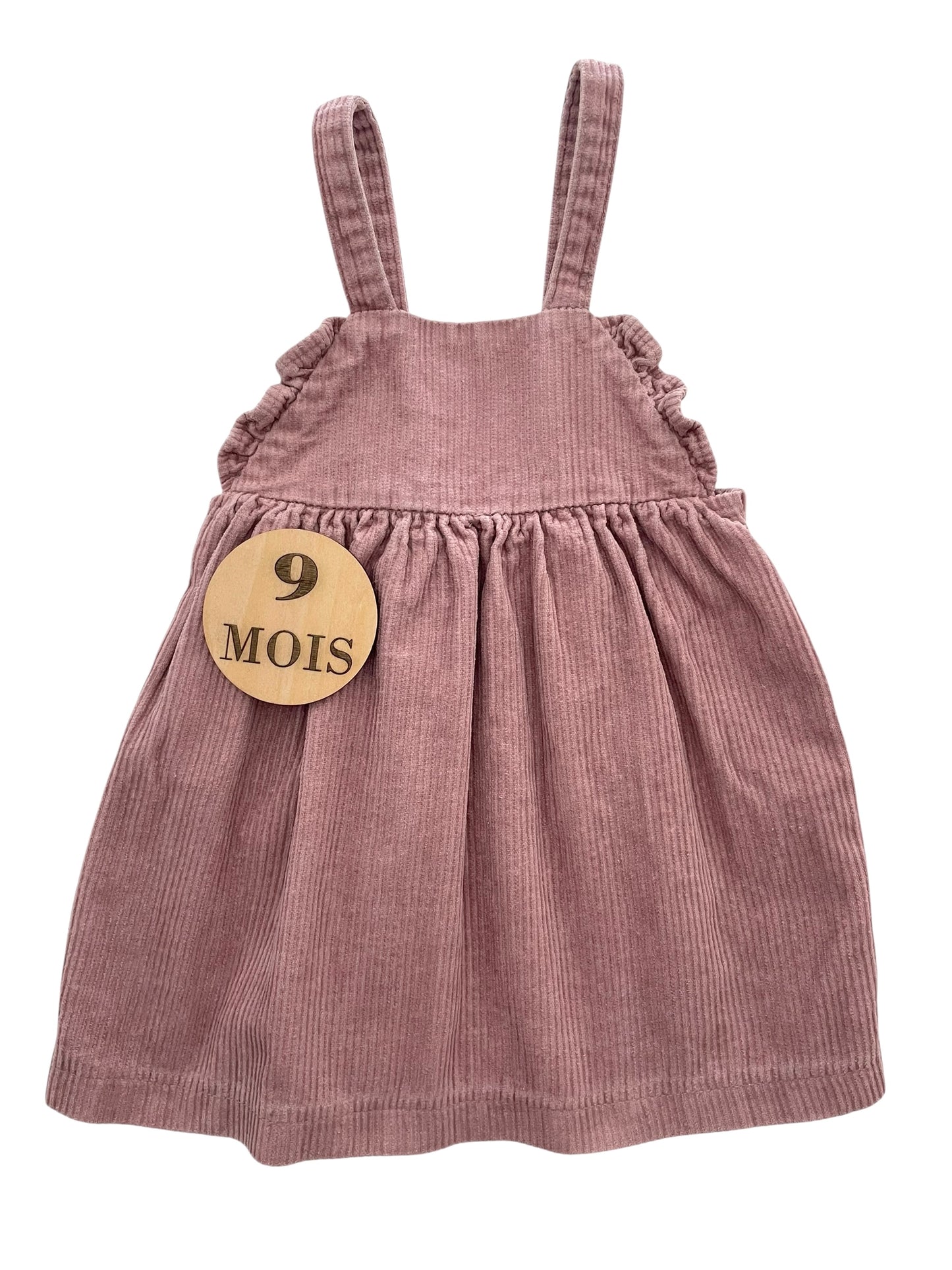 Robe salopette velours, rose/violette , Kiabi