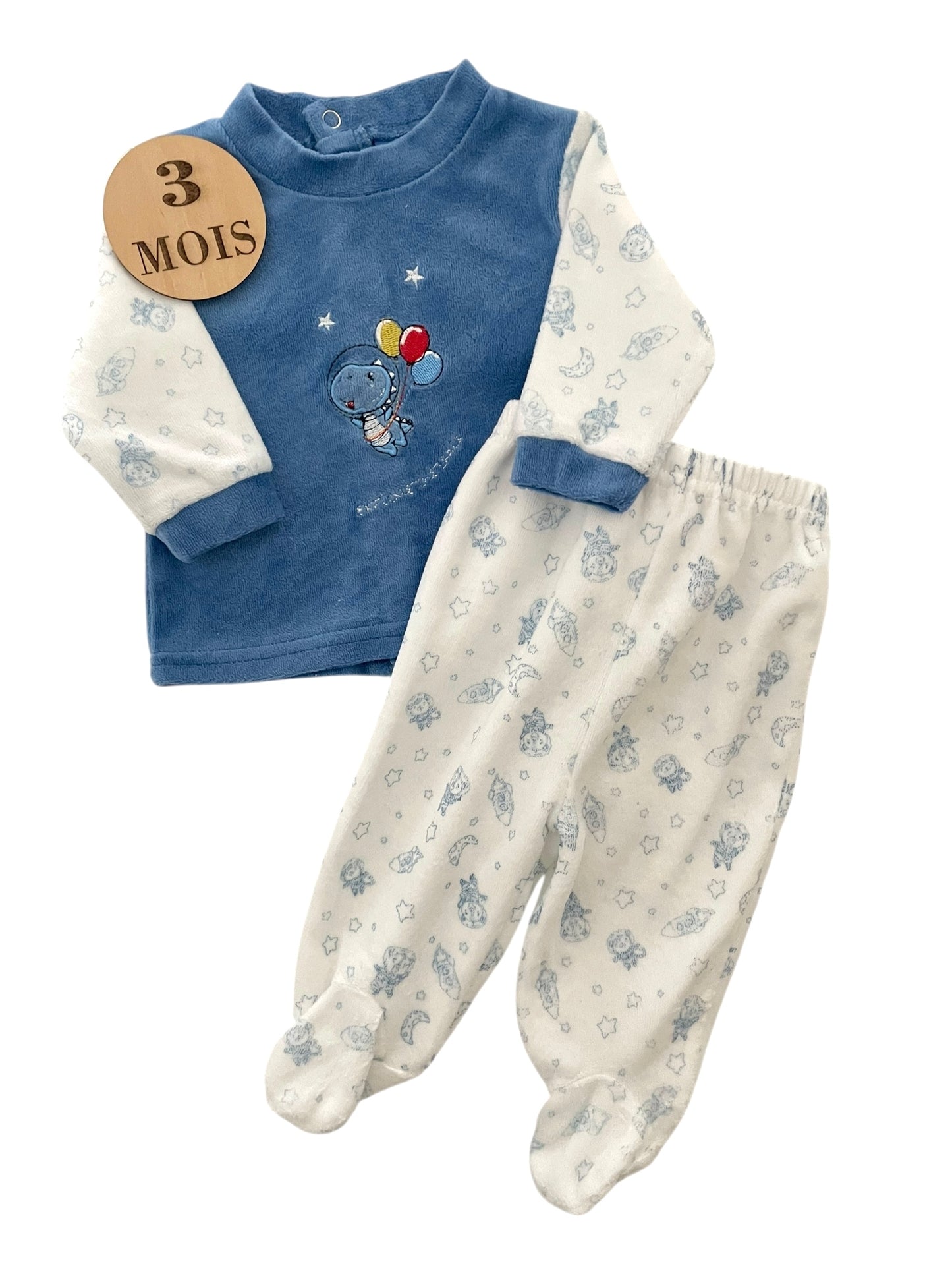 Pyjama velours, 2 pièces, espaces, Kinanit