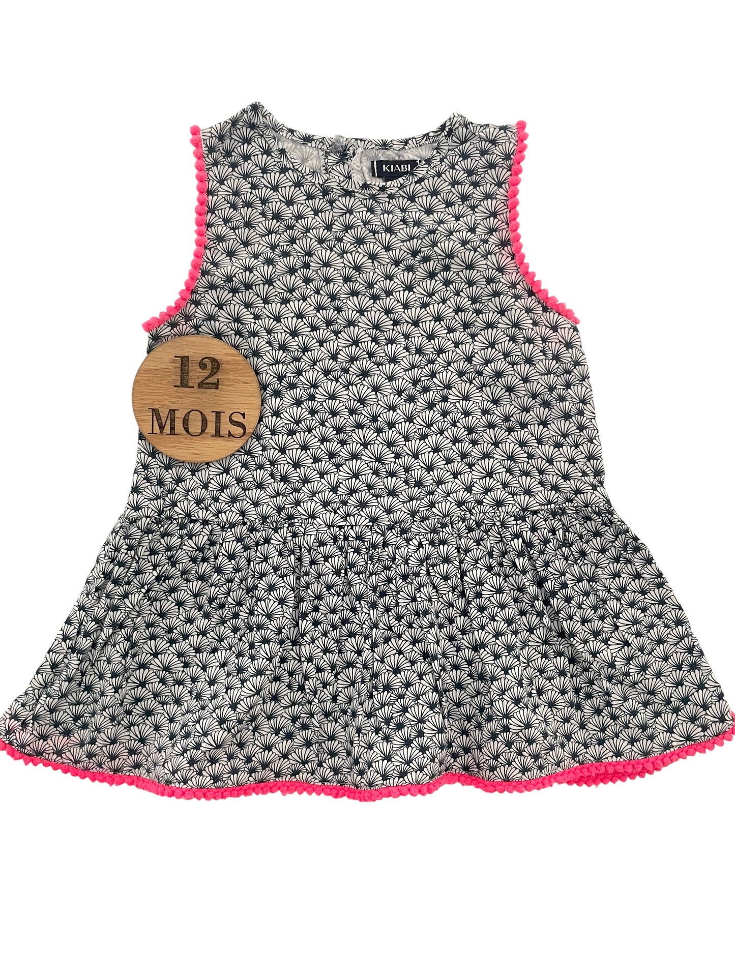 Robe fluide fleurie, gris / rose, Kiabi