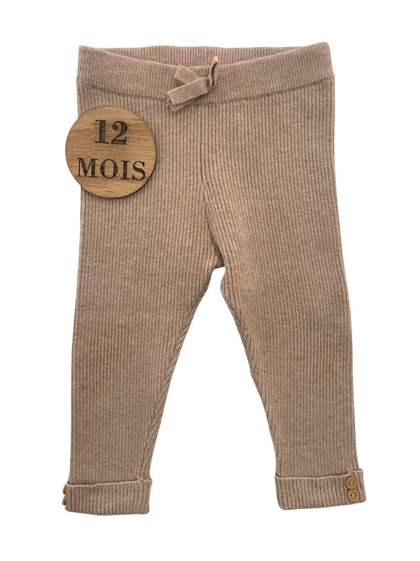 Legging en mailles, marron / beige, Vertbaudet