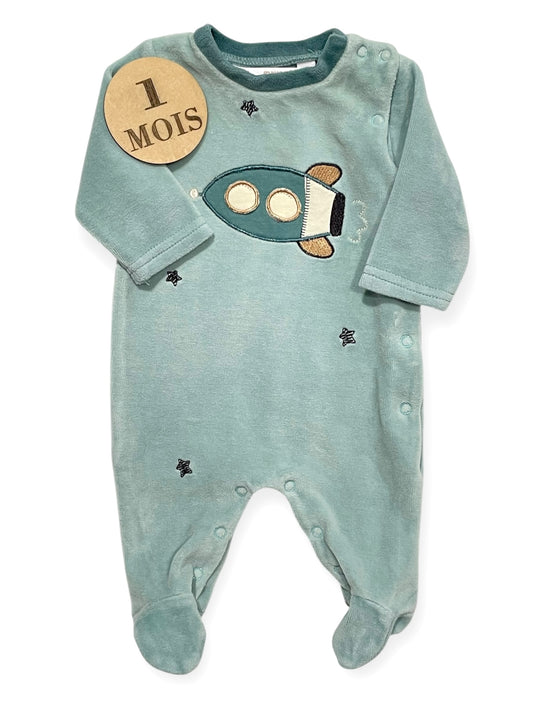 Pyjama velours, turquoise, Mayoral