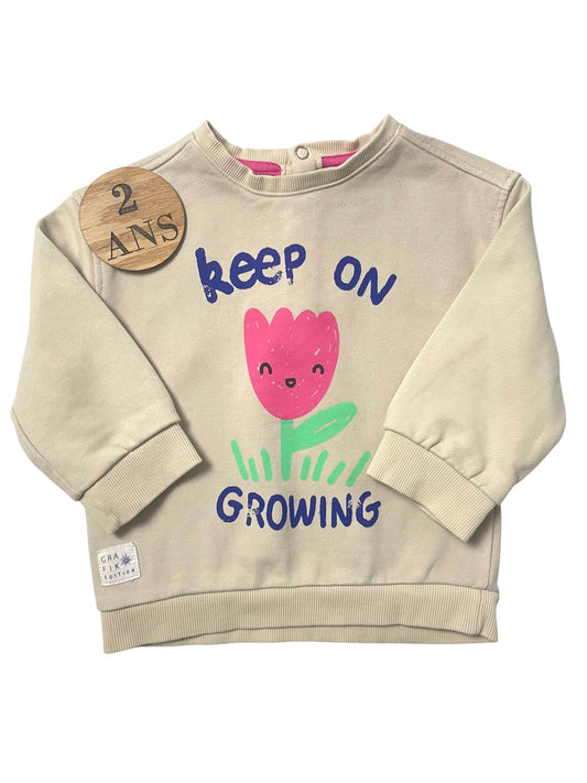 Sweatm crème, Kiabi