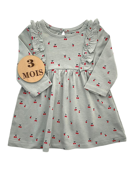 Robe verte cerises, Kiabi
