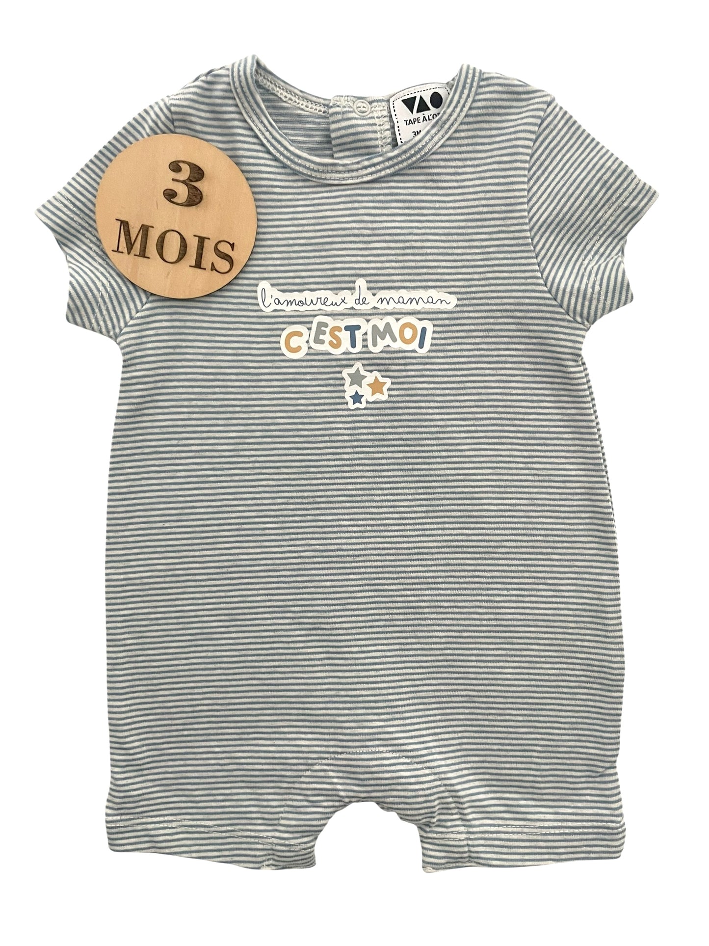 Combishort rayée bleu, TAO