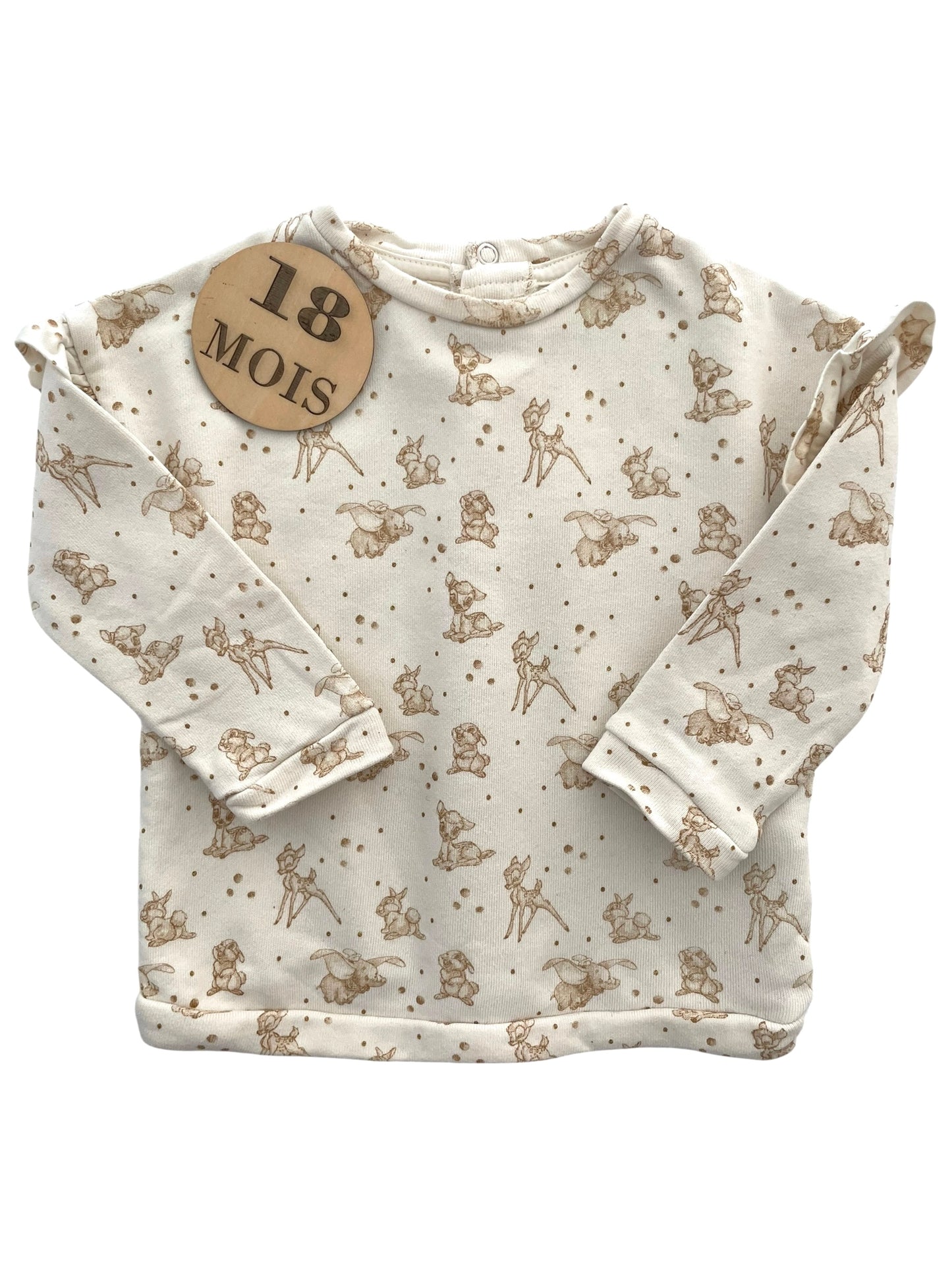 Sweat crème, Bambi, Disney