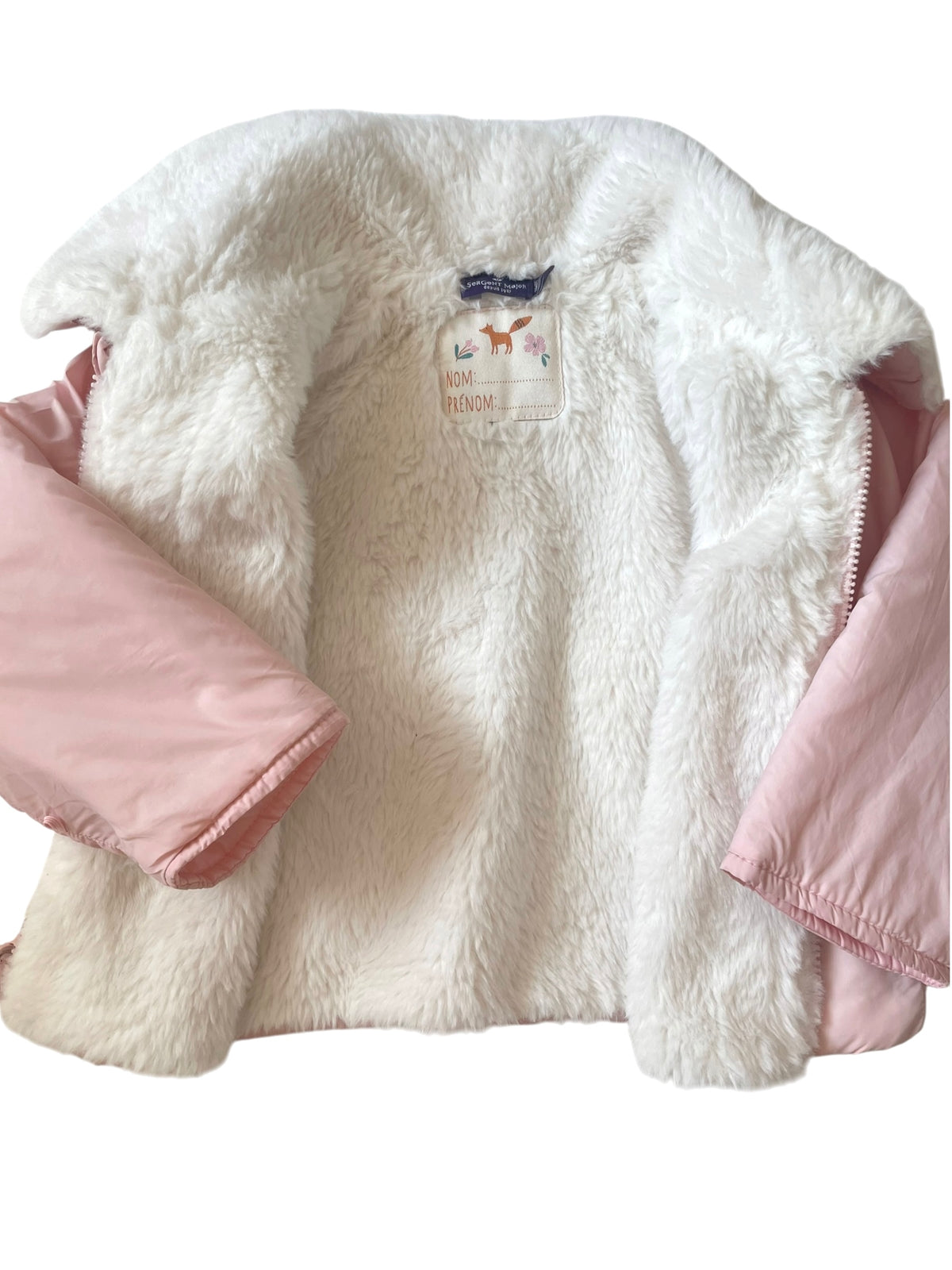Blouson fin, rose, doublé fausse fourrure, Sergent Major